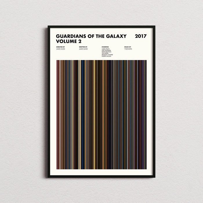 Guardians of the Galaxy Vol 2 Movie Barcode Poster