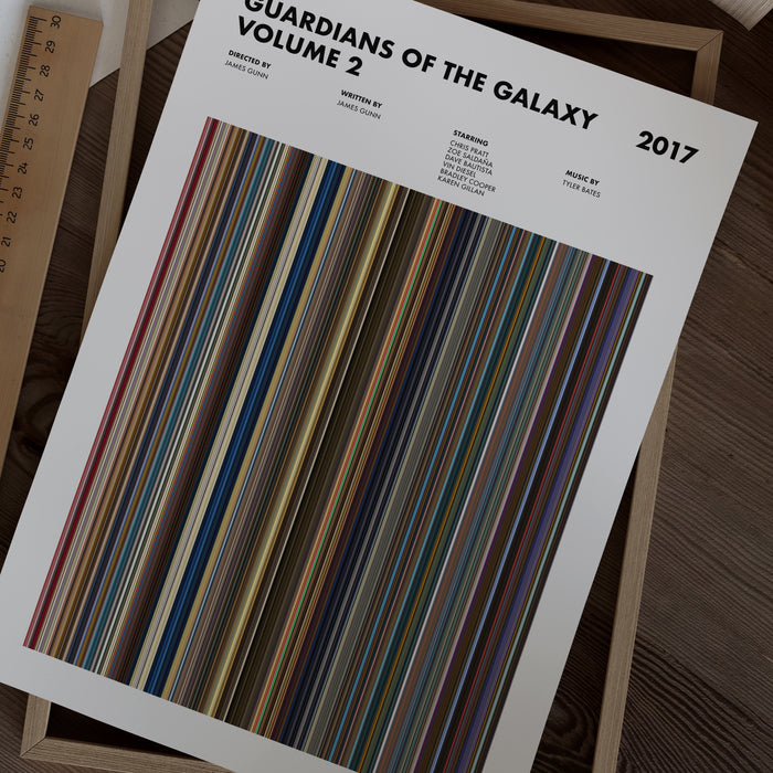 Guardians of the Galaxy Vol 2 Movie Barcode Poster