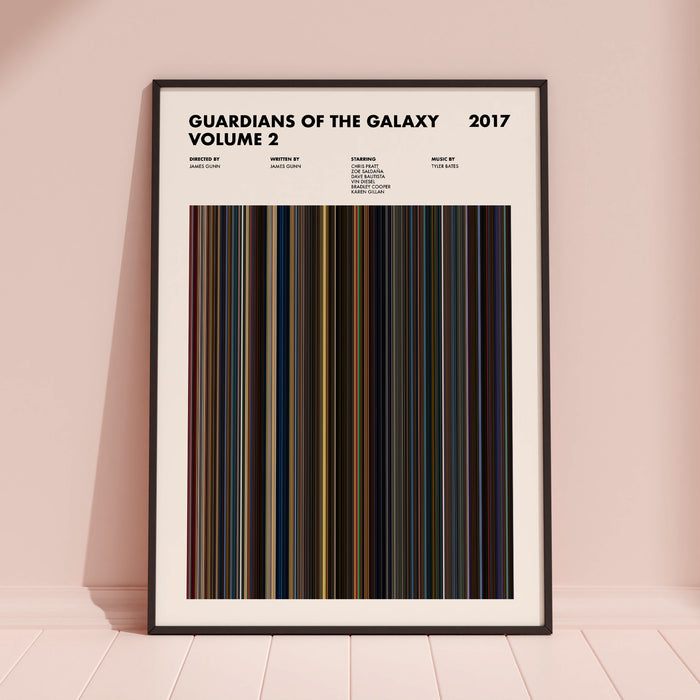 Guardians of the Galaxy Vol 2 Movie Barcode Poster