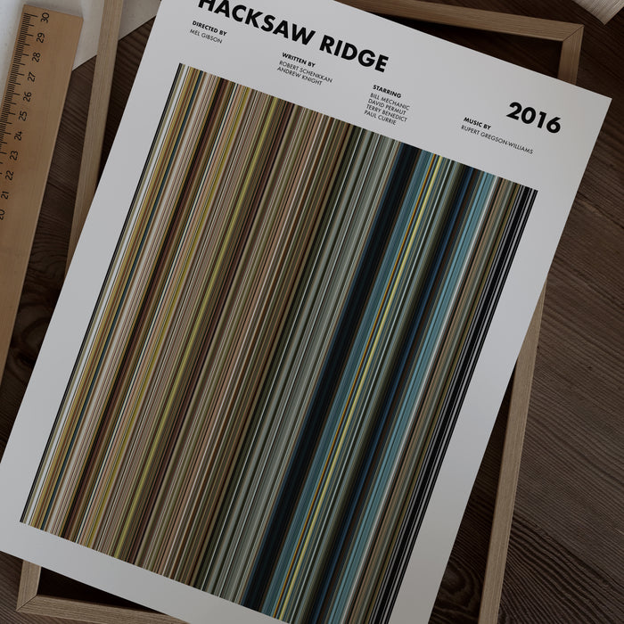 Hacksaw Ridge Movie Barcode Poster