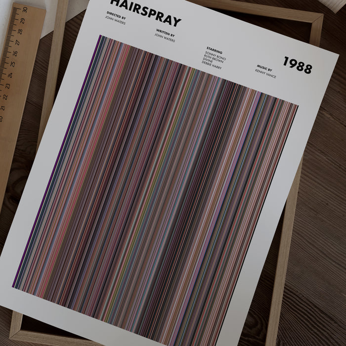 Hairspray 1988 Movie Barcode Poster