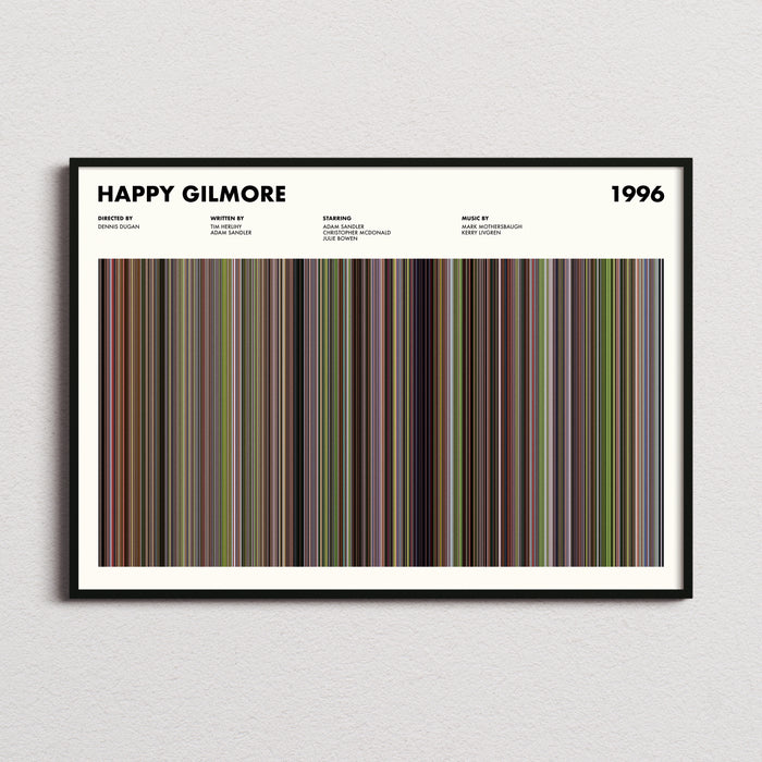 Happy Gilmore Movie Barcode Poster