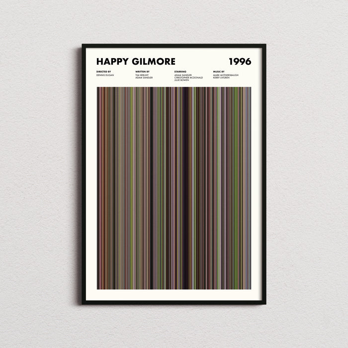 Happy Gilmore Movie Barcode Poster