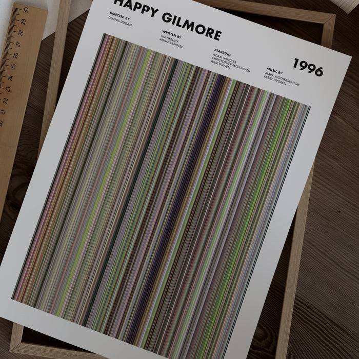 Happy Gilmore Movie Barcode Poster