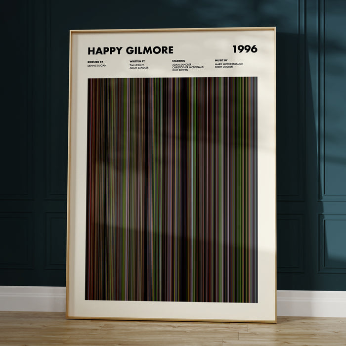 Happy Gilmore Movie Barcode Poster