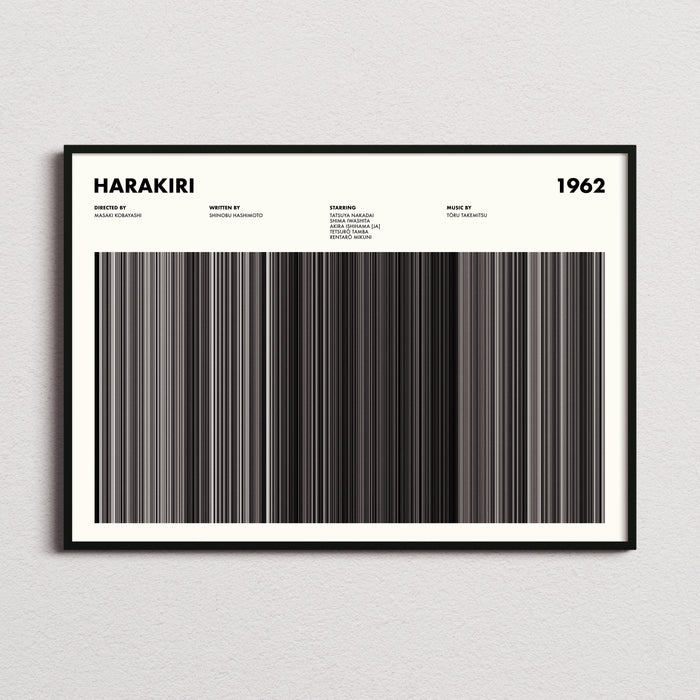 Harakiri Movie Barcode Poster