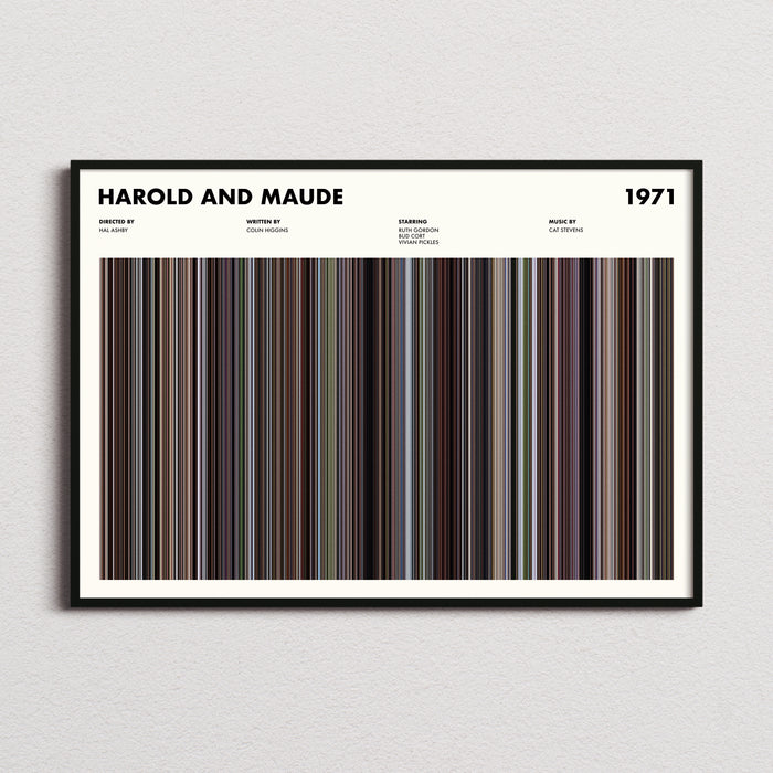 Harold and Maude Movie Barcode Poster