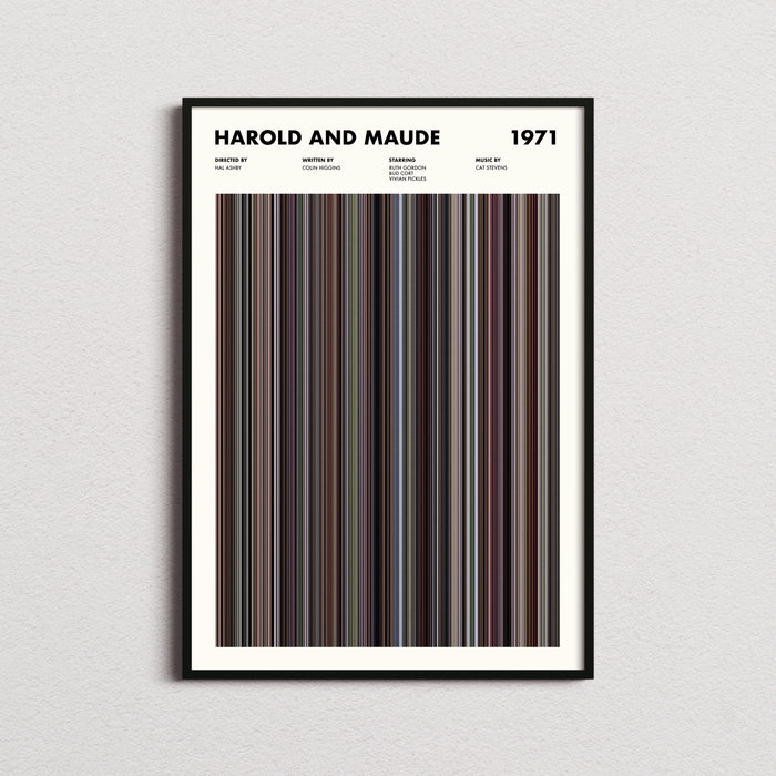 Harold and Maude Movie Barcode Poster