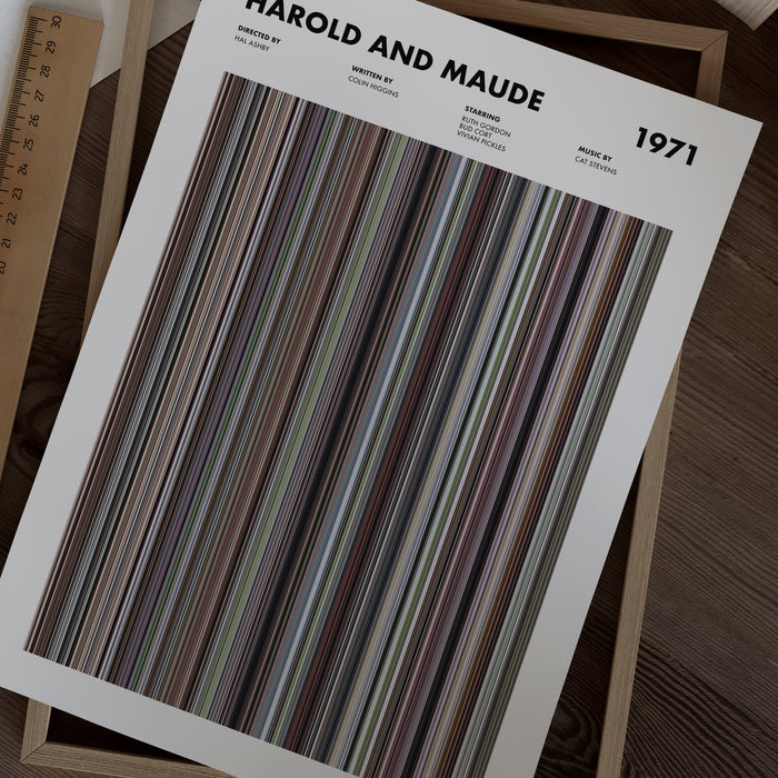 Harold and Maude Movie Barcode Poster