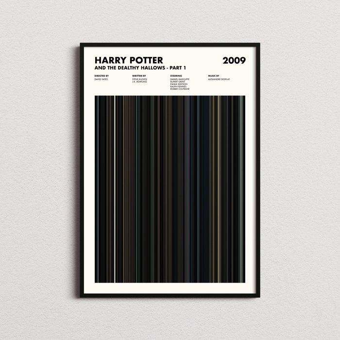 Harry Potter and the Deathly Hallows Part 1 Movie Barcode Movie Barcode Poster