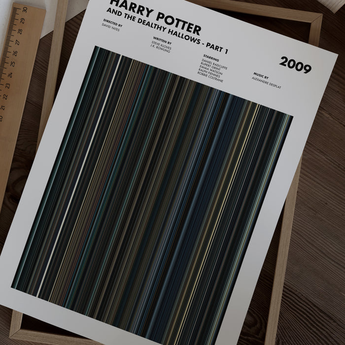 Harry Potter and the Deathly Hallows Part 1 Movie Barcode Movie Barcode Poster