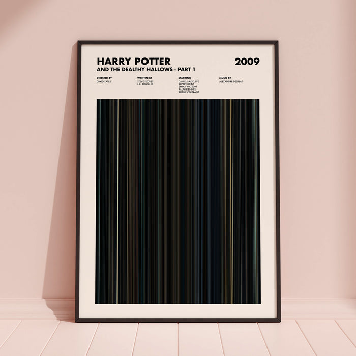 Harry Potter and the Deathly Hallows Part 1 Movie Barcode Movie Barcode Poster