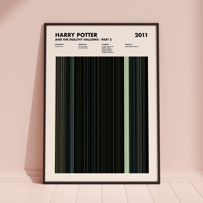 Harry Potter and the Deathly Hallows Part 2 Movie Barcode Poster