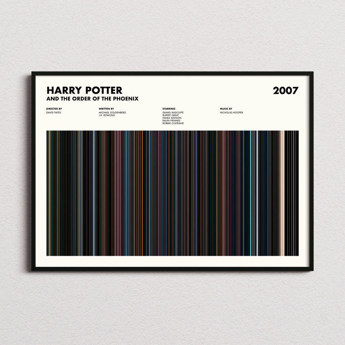 Harry Potter and the Order of the Phoenix Movie Barcode Movie Barcode Poster