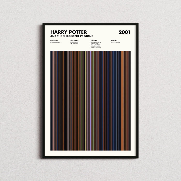 Harry Potter and the Philosopher's Stone Movie Barcode Poster