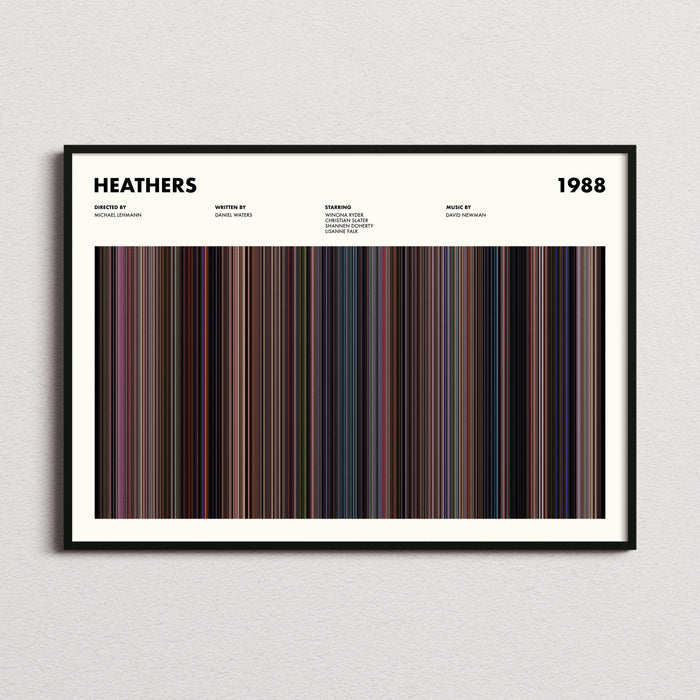 Heathers Movie Barcode Poster