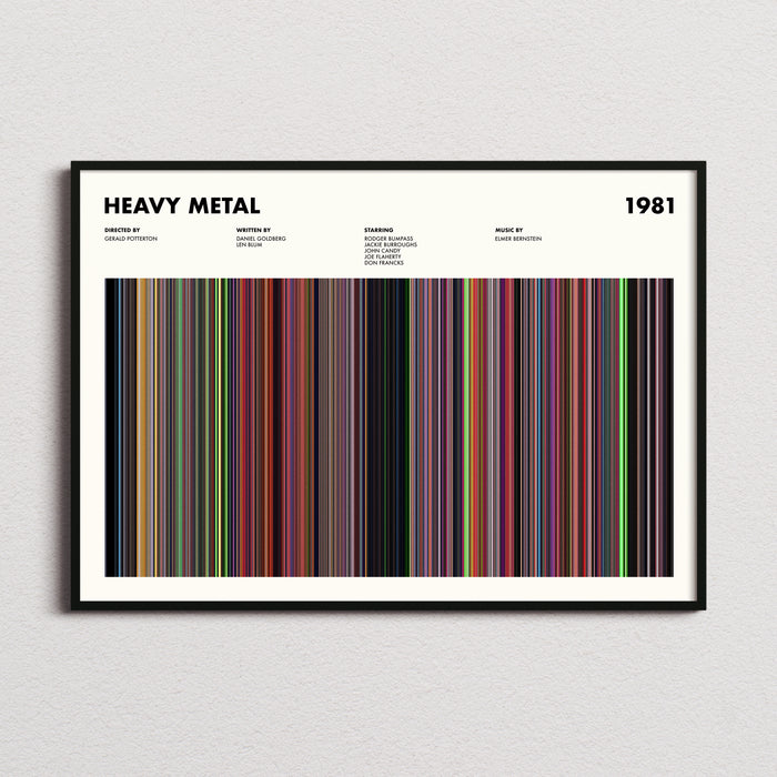 Heavy Metal Movie Barcode Poster