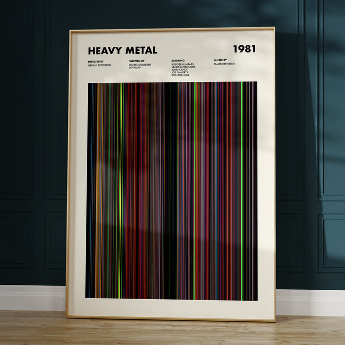 Heavy Metal Movie Barcode Poster