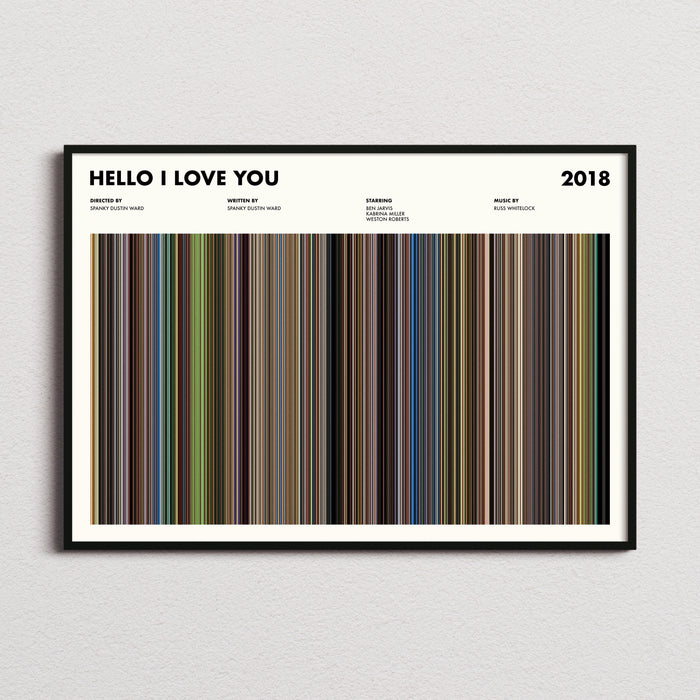 Hello I Love You Movie Barcode Poster