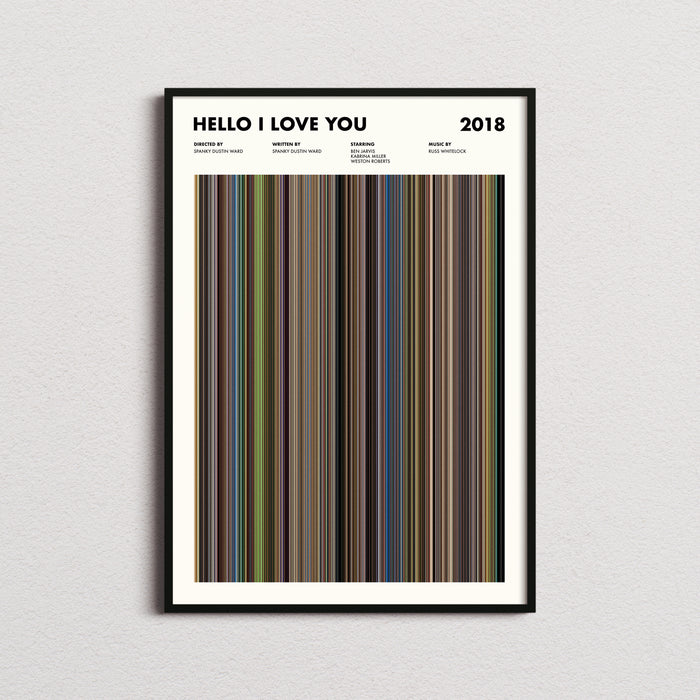 Hello I Love You Movie Barcode Poster