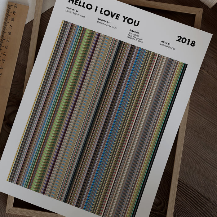 Hello I Love You Movie Barcode Poster