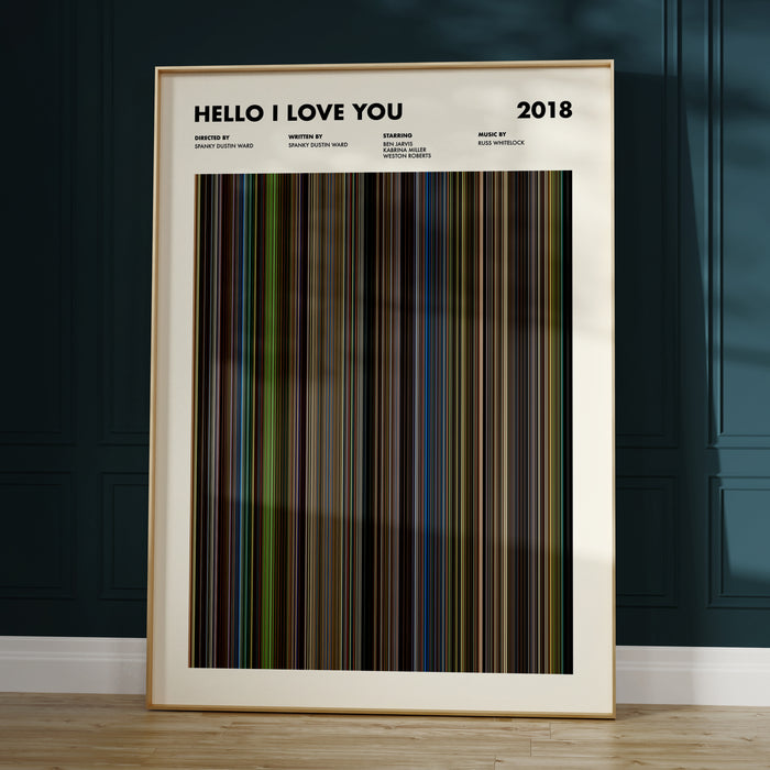 Hello I Love You Movie Barcode Poster