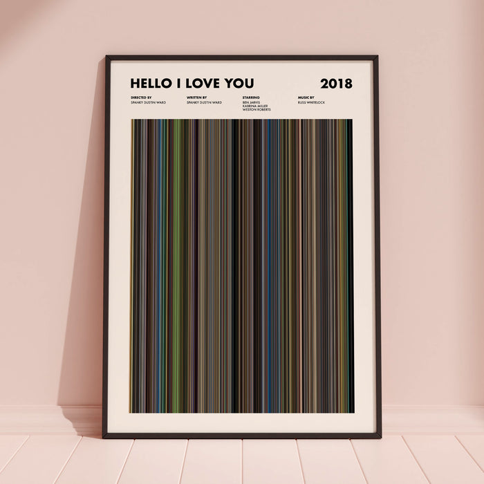 Hello I Love You Movie Barcode Poster