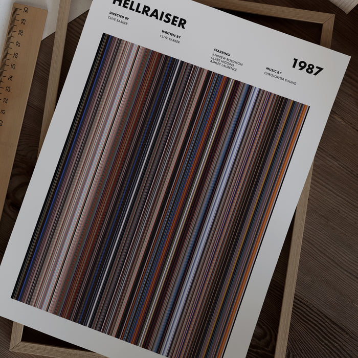 Hellraiser Movie Barcode Poster