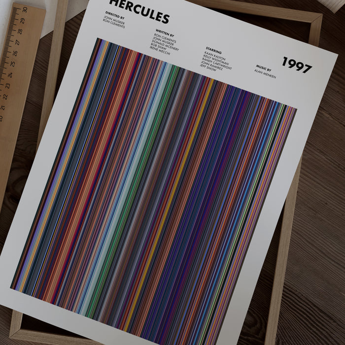 Hercules Movie Barcode Poster