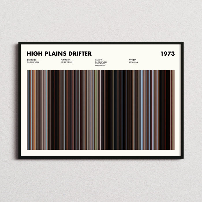 High Plains Drifter Movie Barcode Poster