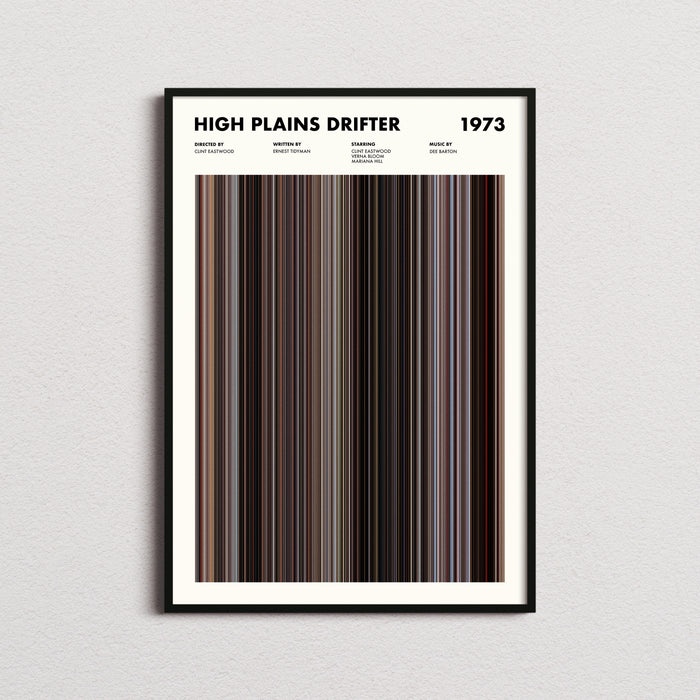 High Plains Drifter Movie Barcode Poster