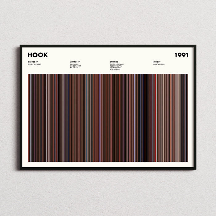 Hook Movie Barcode Poster