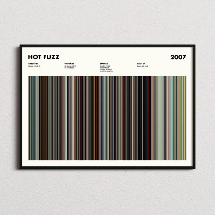 Hot Fuzz Movie Barcode Poster