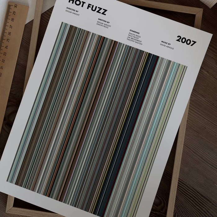 Hot Fuzz Movie Barcode Poster