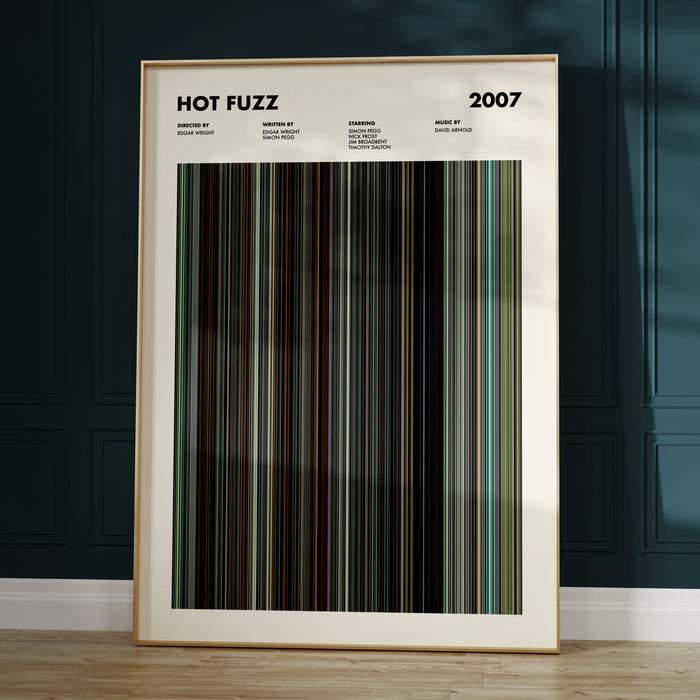 Hot Fuzz Movie Barcode Poster