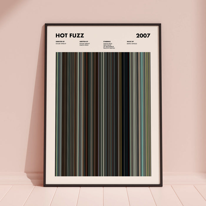 Hot Fuzz Movie Barcode Poster