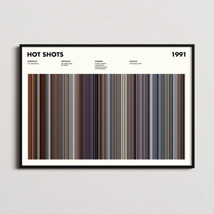 Hot Shots Movie Barcode Poster