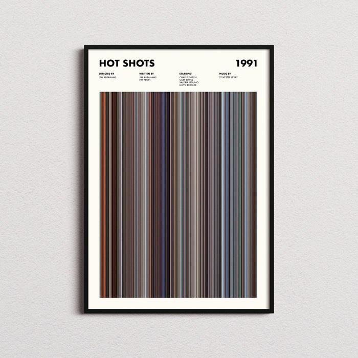 Hot Shots Movie Barcode Poster