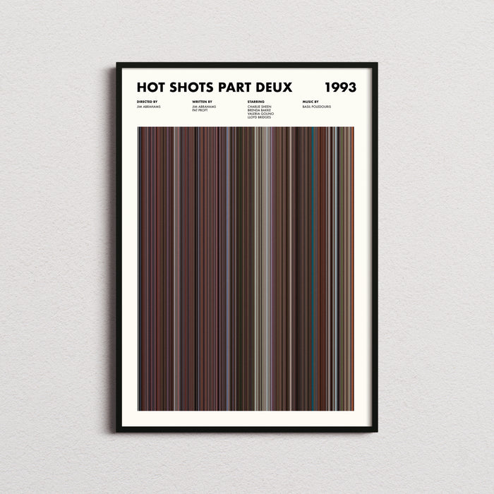 Hot Shots Part Deux Movie Barcode Poster