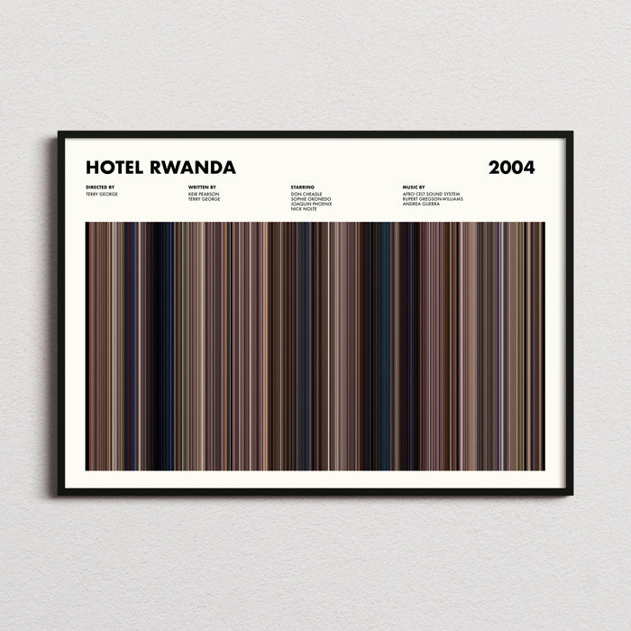 Hotel Rwanda Movie Barcode Poster