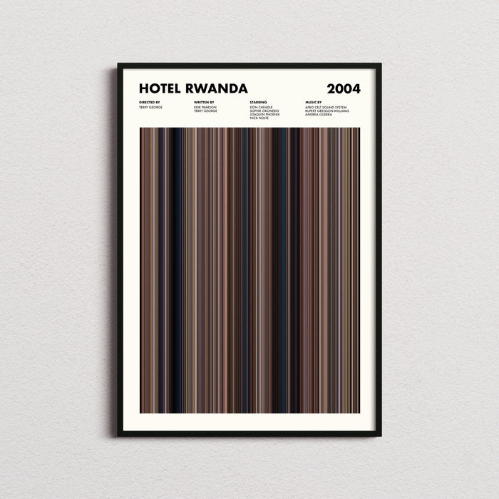 Hotel Rwanda Movie Barcode Poster