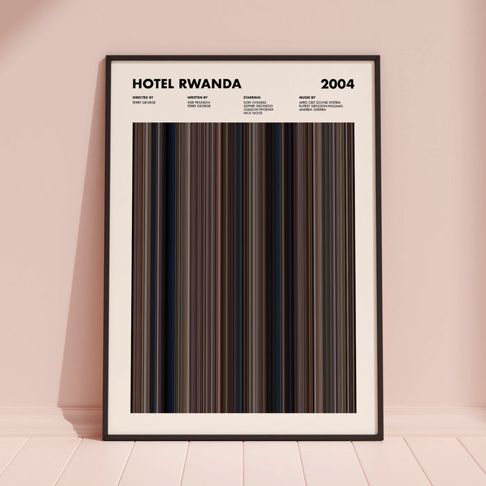 Hotel Rwanda Movie Barcode Poster