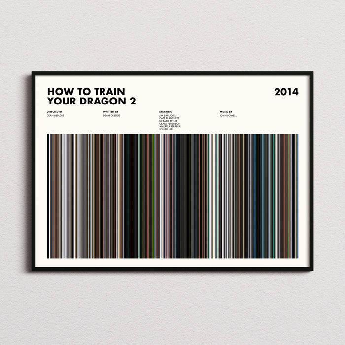 How To Train Your Dragon 2 Movie Barcode Poster