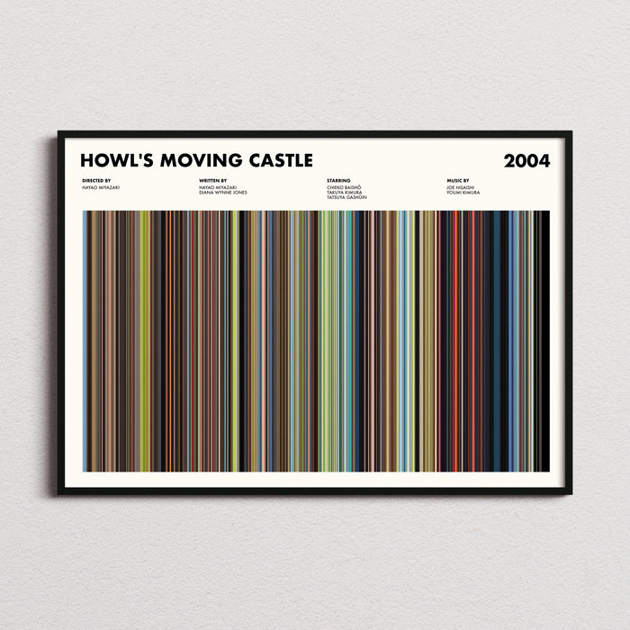 Howl's Moving Castle Movie Barcode Poster