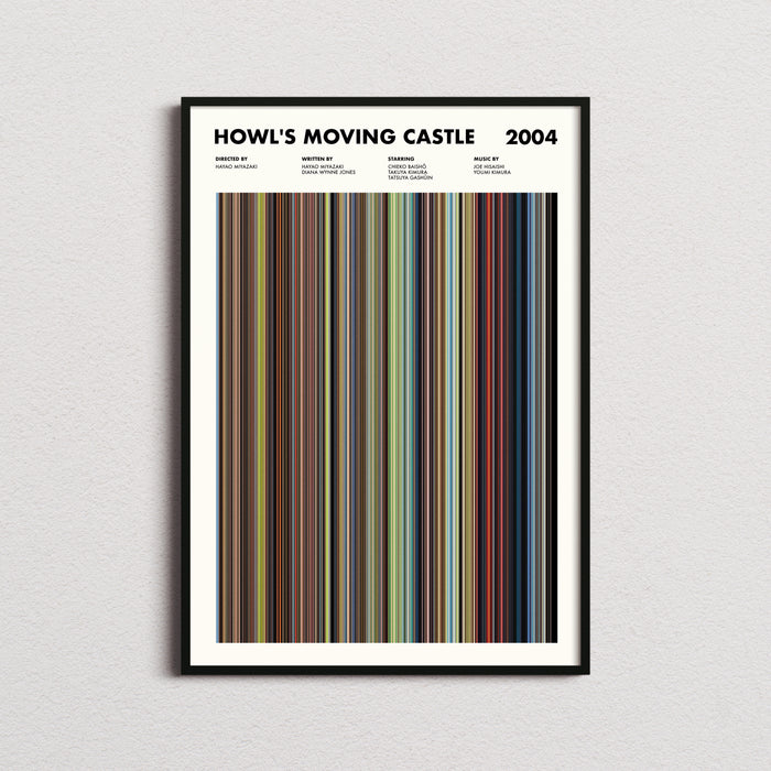 Howl's Moving Castle Movie Barcode Poster