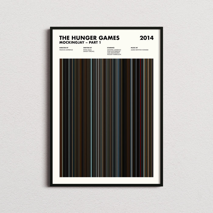 The Hunger Games Mockingjay Part 1 Movie Barcode Poster