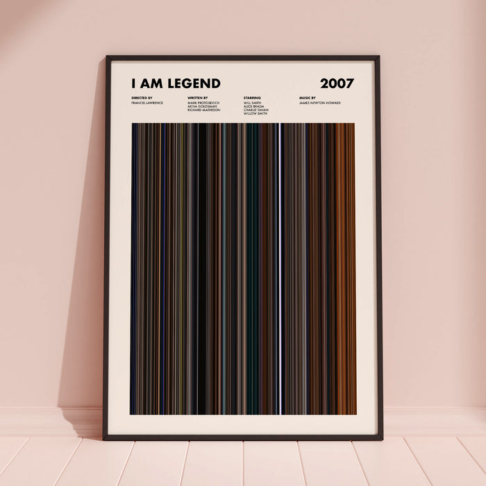 I Am Legend Movie Barcode Poster