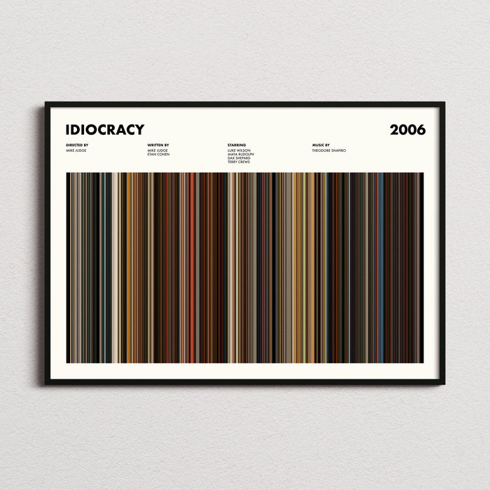 Idiocracy Movie Barcode Poster