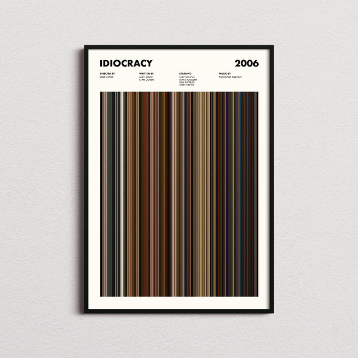 Idiocracy Movie Barcode Poster