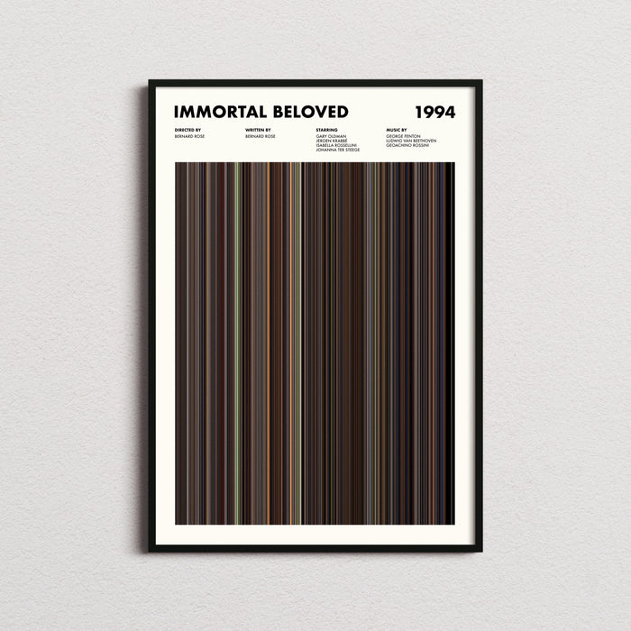 Immortal Beloved Movie Barcode Poster